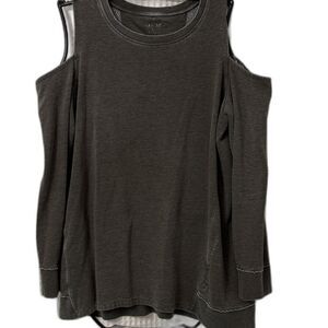 Calvin Klein Performance Dark Gray Cold Shoulder Sweatshirt Size 1X